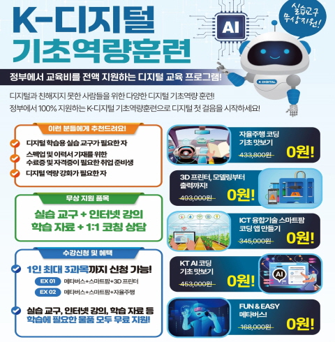K-디지털 기초역량훈련 미라클평생교육원 (온라인)